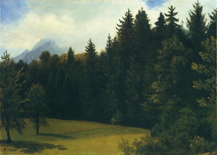 Albert Bierstadt Oil Painting Mountain Resort - Click Image to Close